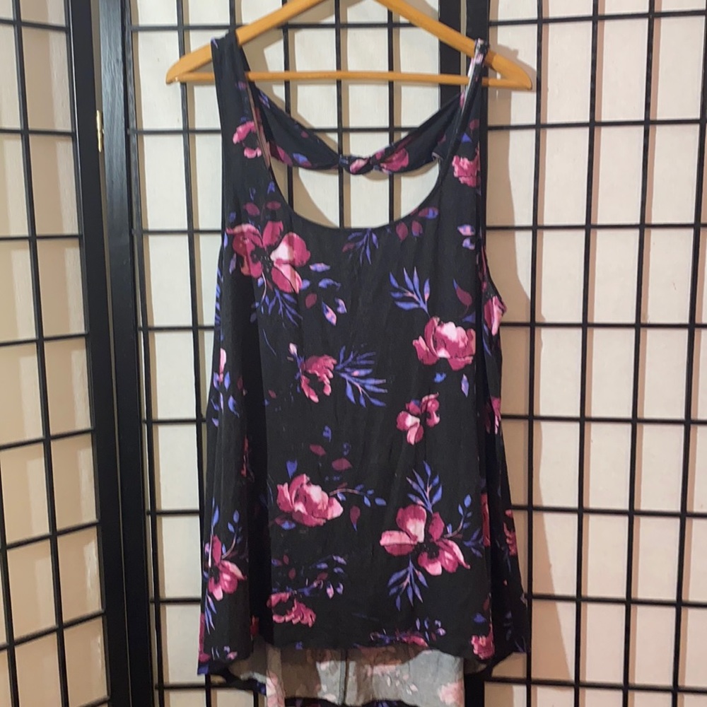 Torrid Hi Low Floral Tank Top Size 3 3X 22/24